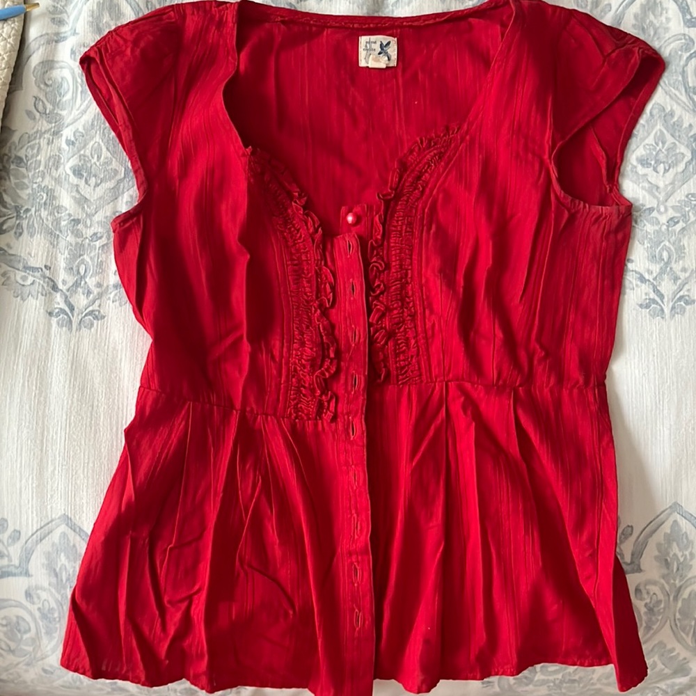 Edmé & esyllte red button down top